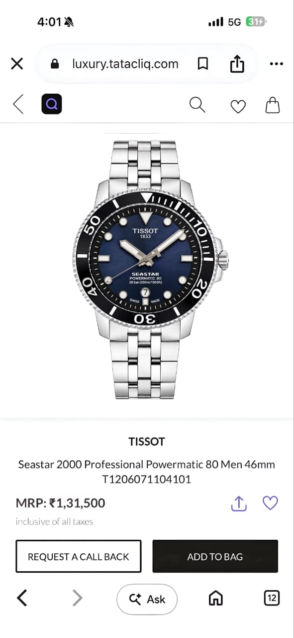 Tissot seastar 2000 professional