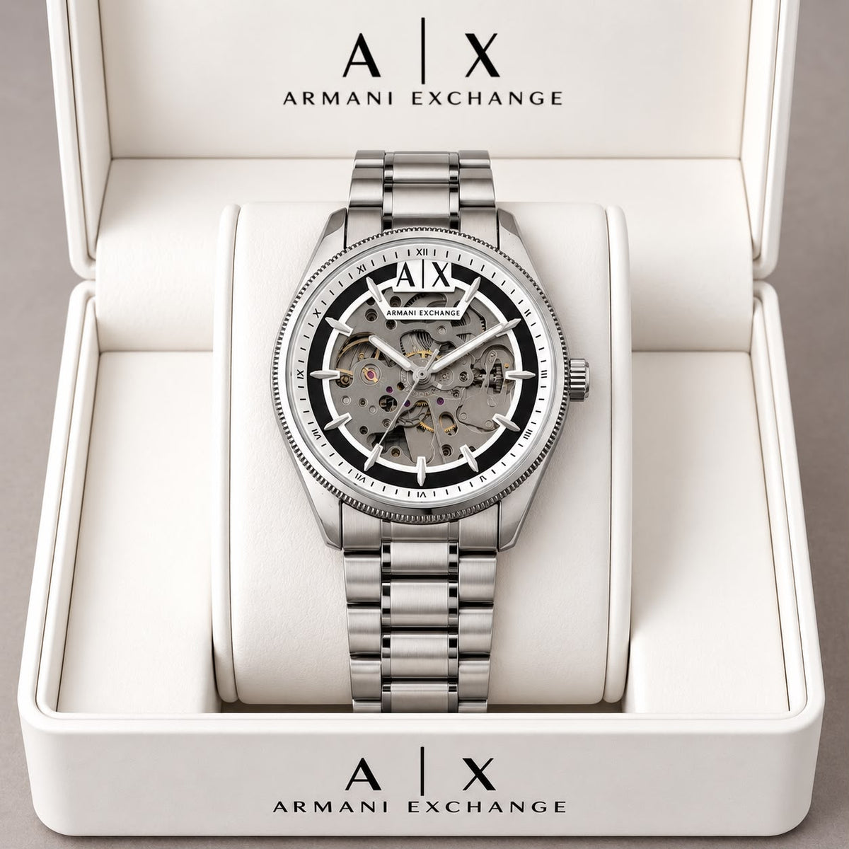 Armani Exchange Hampton Skeleton Automatic - ZypherPremium