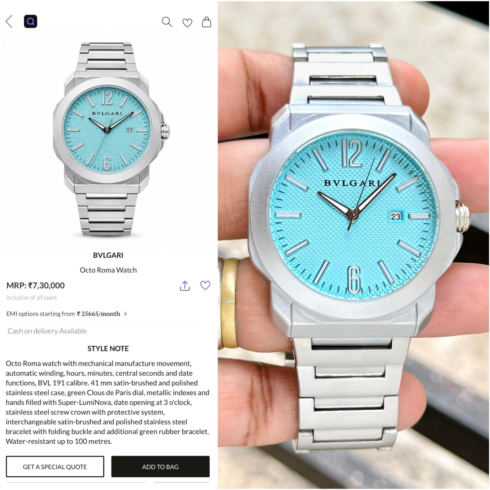 Bvlgari Octo Roma - ZypherPremium
