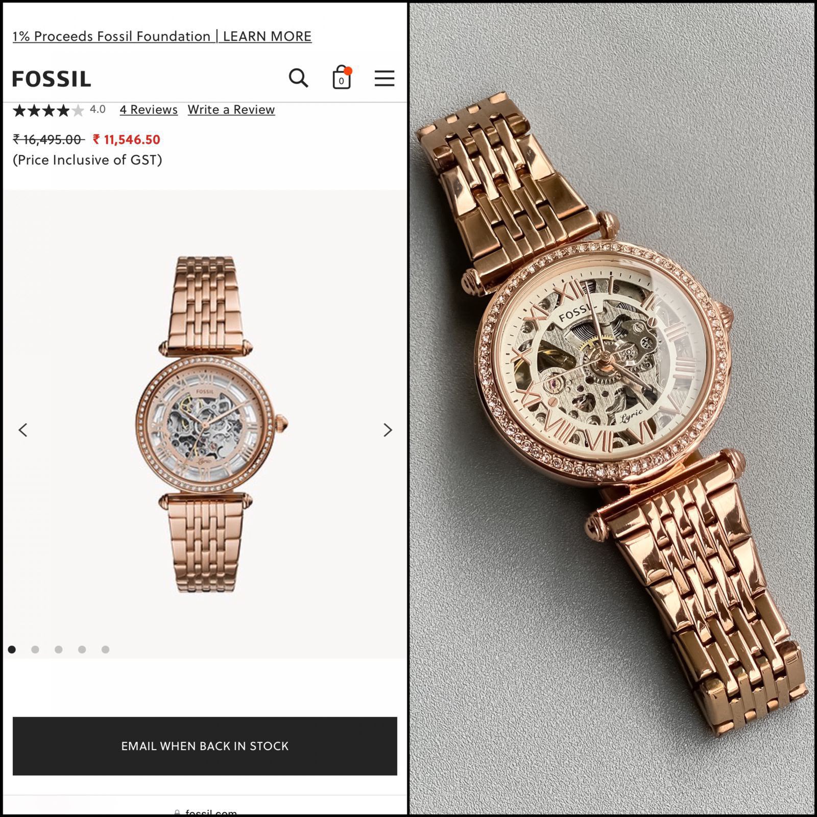 Fossil Women's Automatic Elegance - ZypherPremium