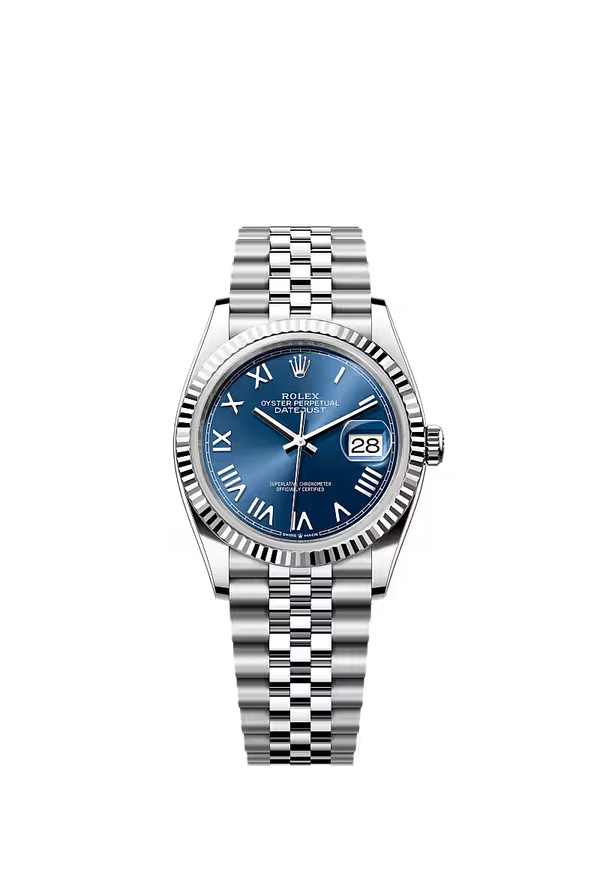 15% OFF | Rolex Date-just blue