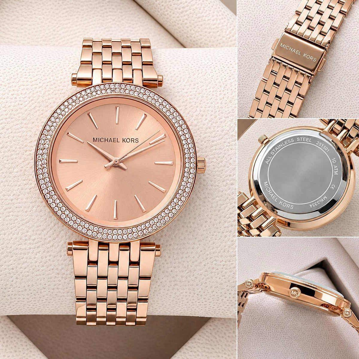 Michael Kors Darci Rose Gold-Tone Watch - ZypherPremium