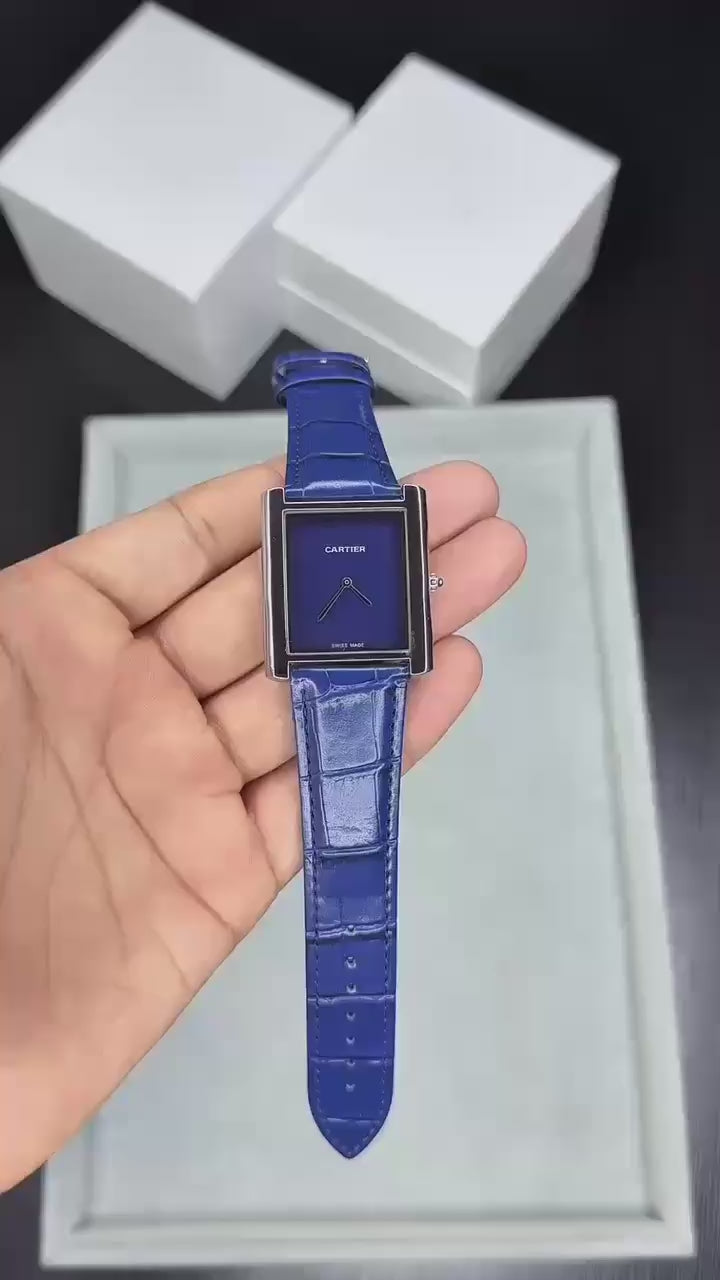 Cartier Tank Quartz Blue
