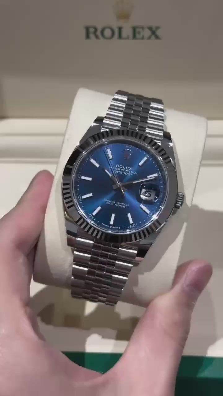 Rolex Date-just oyster Blue
