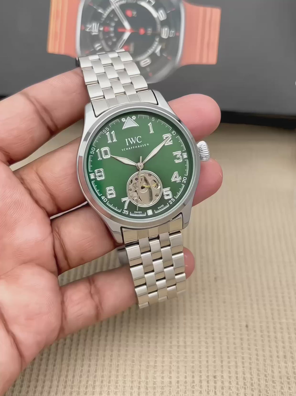 IWC Schaffhausen luxury automatic wristwatch