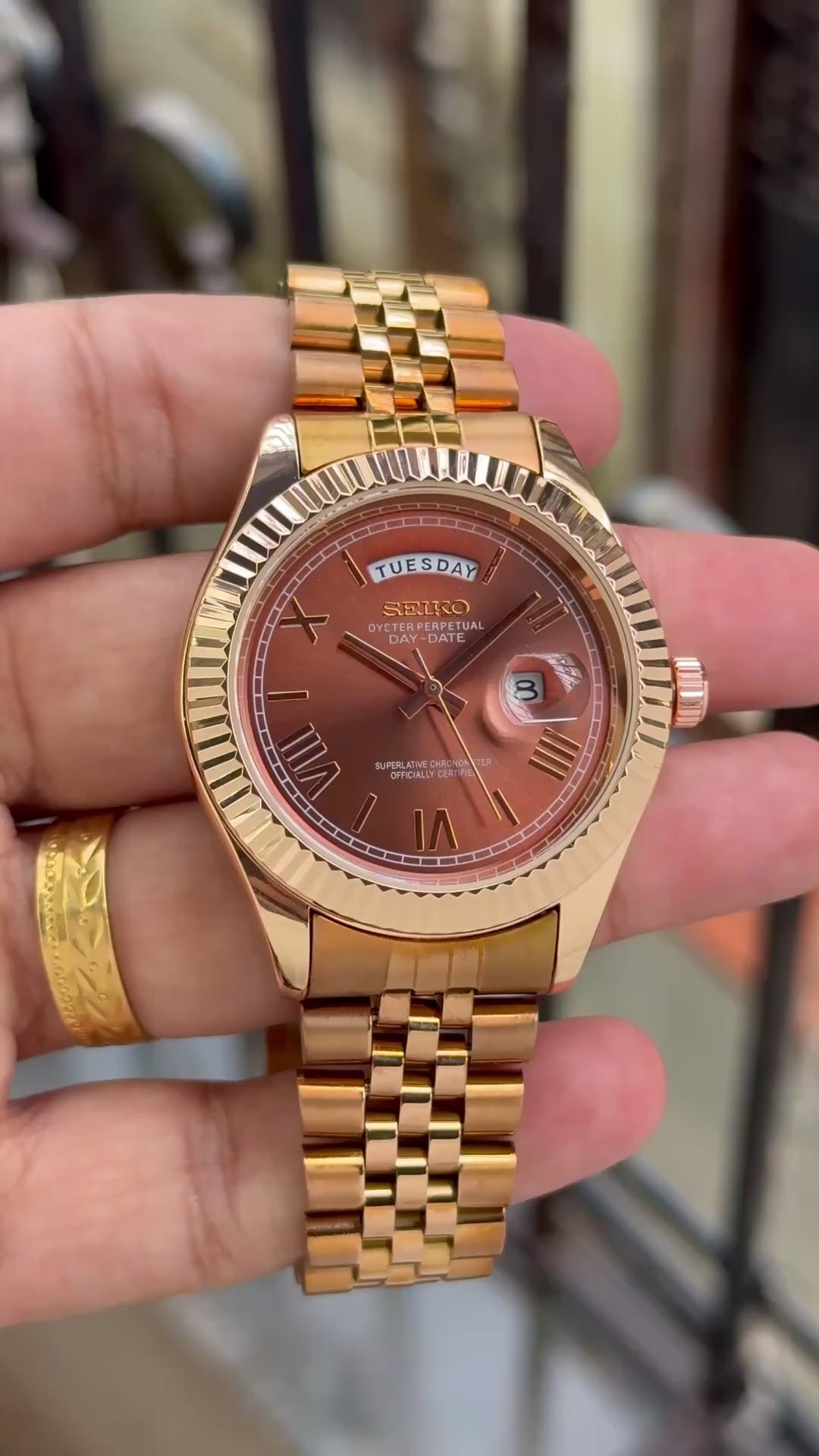 Seiko Day-date Rosegold