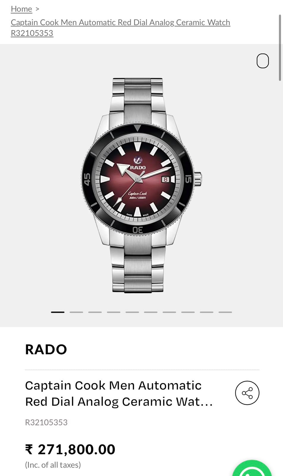Rado captain cook Burgundy - ZypherPremium