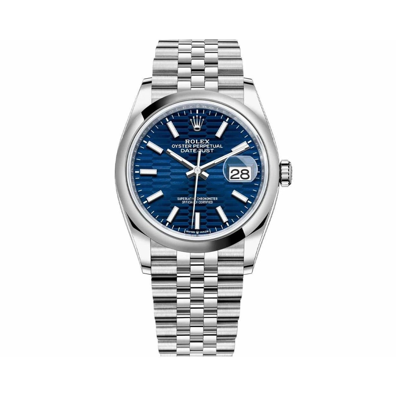 Rolex Date-Just Bright blue - ZypherPremium