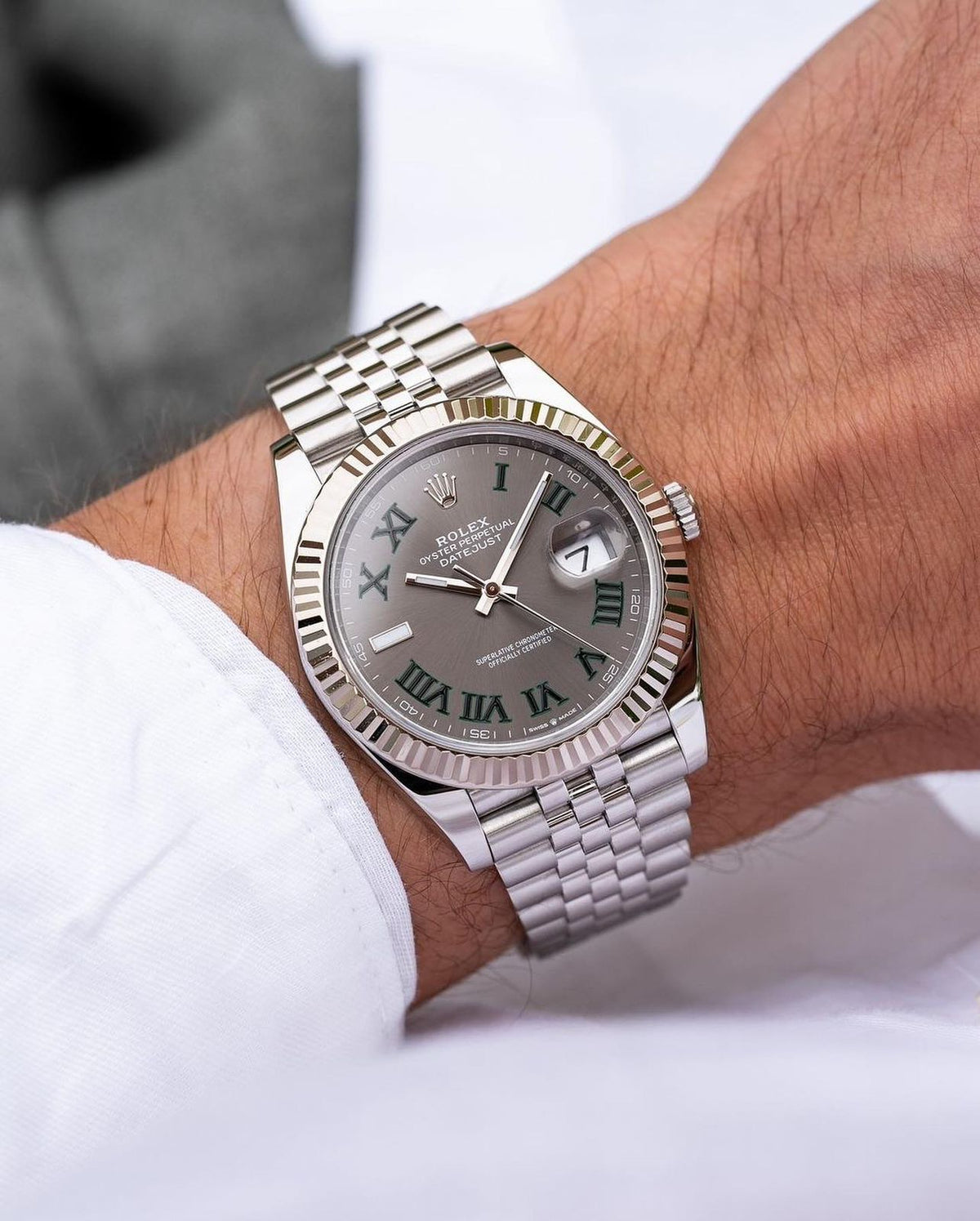 Rolex Date-just oyster Grey - ZypherPremium