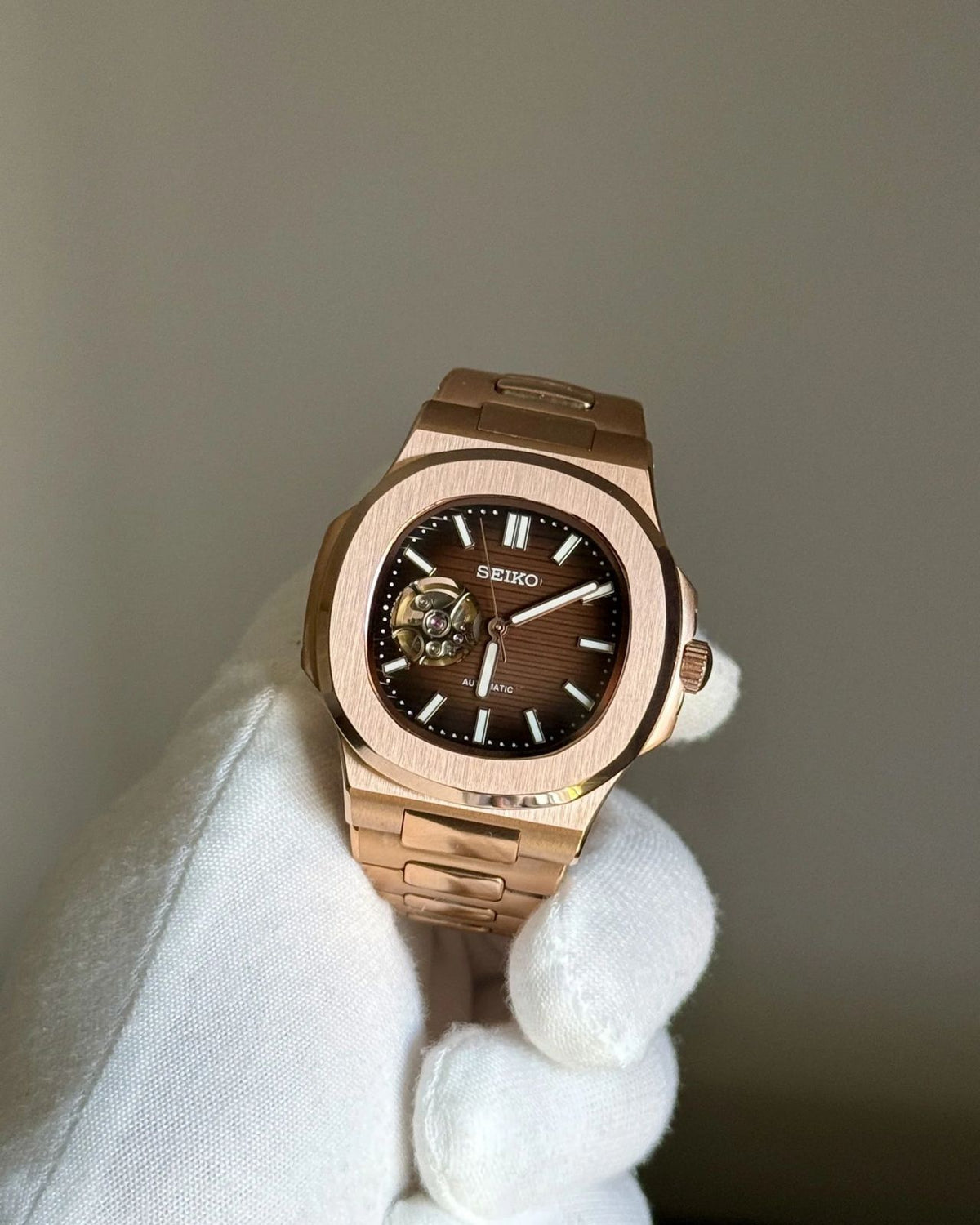 Seiko Nautilus mod Rose-gold - ZypherPremium