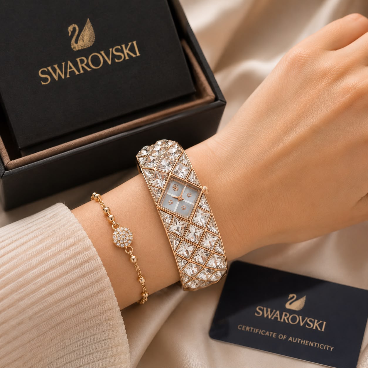 SWAROVSKI CURIOSA CRYSTAL BANGLE – GLAMOUR EDITION - ZypherPremium